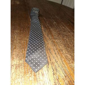 Marc de Paris Brown Blue Tan Polyester Mens Neck Tie